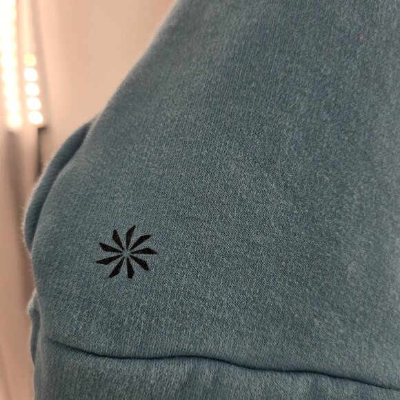 Athleta Girl Blue  Retroplush Twist Front Sweatshirt Sz XXL -16 Comfy Loungewear - Picture 6 of 9